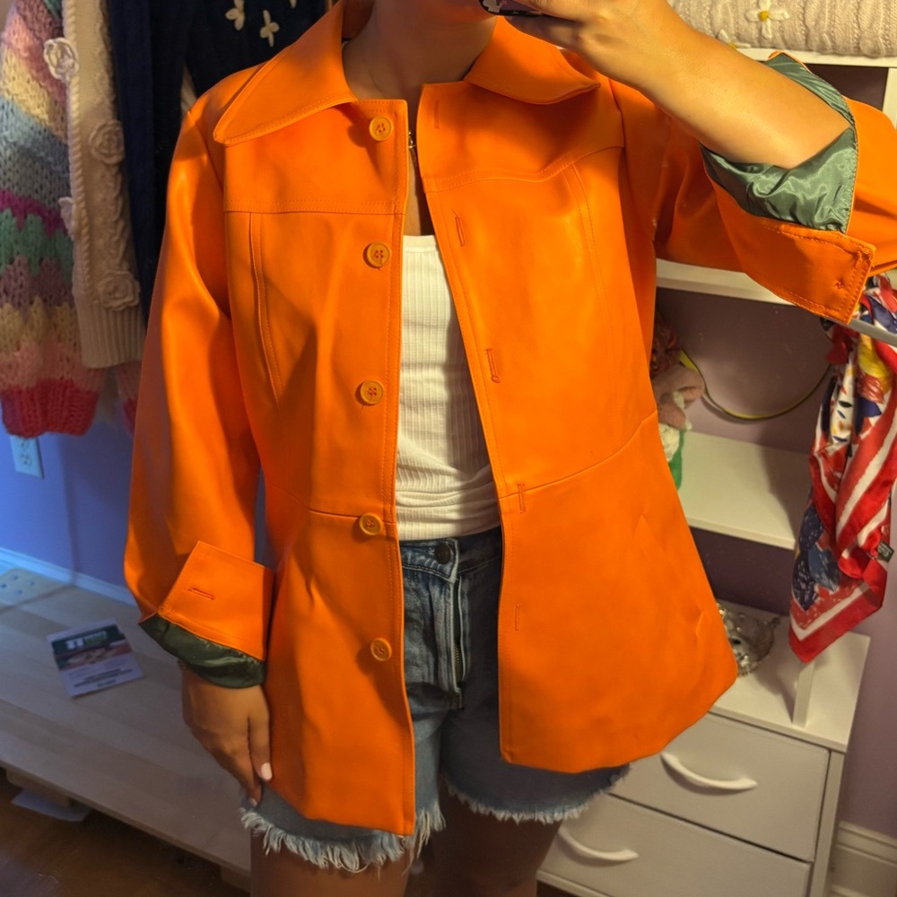Dollhouse Vibrant Orange Utility Jacket